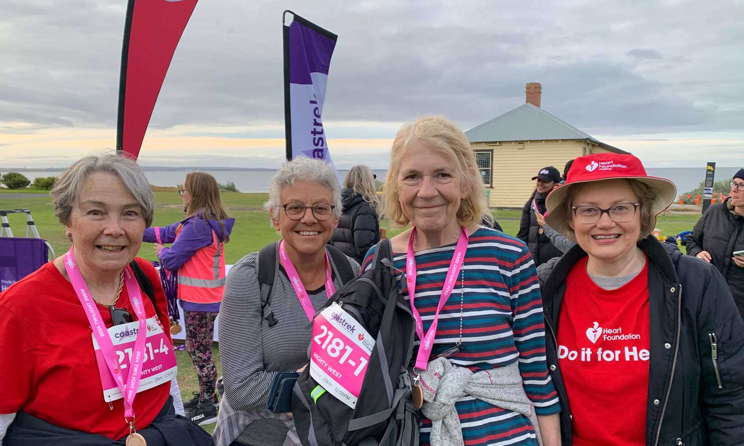 extremely proud Mighty West Walkers at the finish line