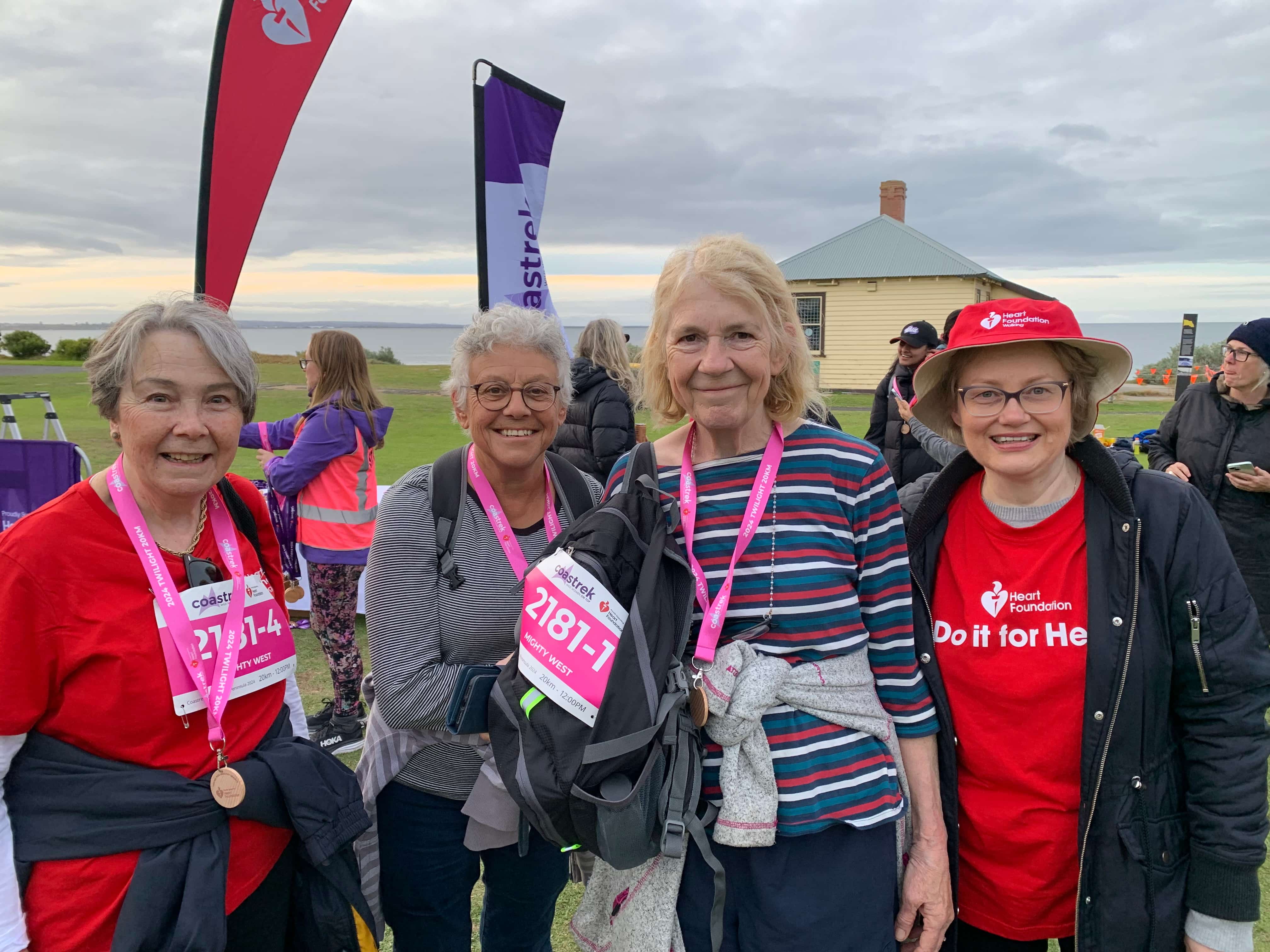 extremely proud Mighty West Walkers at the finish line
